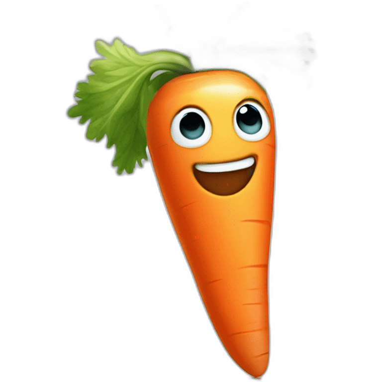 bright carrot with a star wake emoji