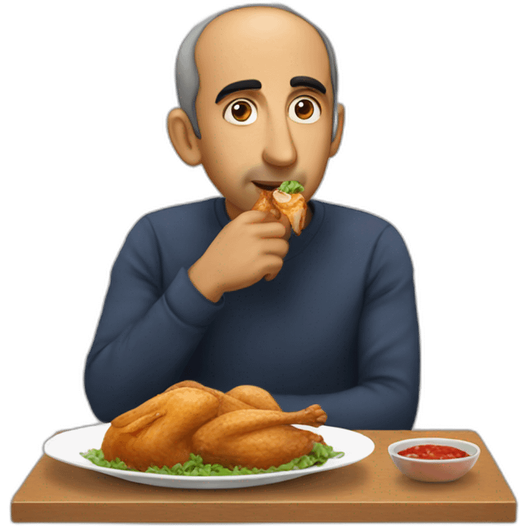 zemmour eating chicken emoji