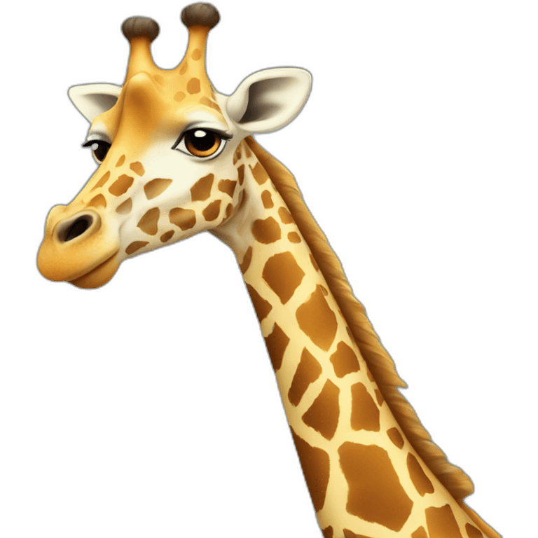 Giraffe with beard  emoji