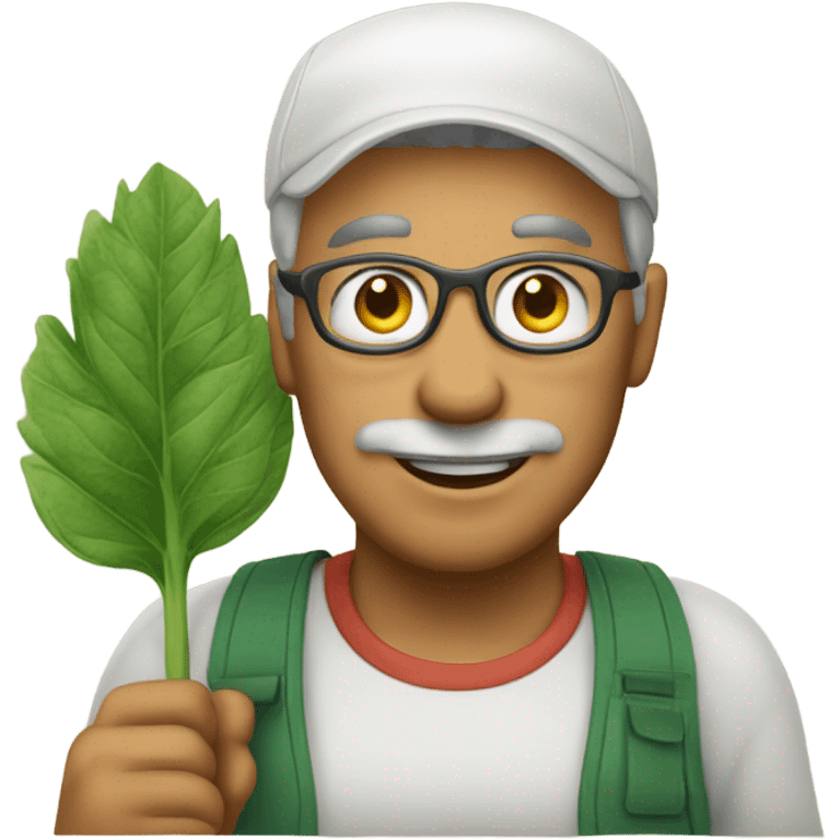 wise friendly gardener  emoji