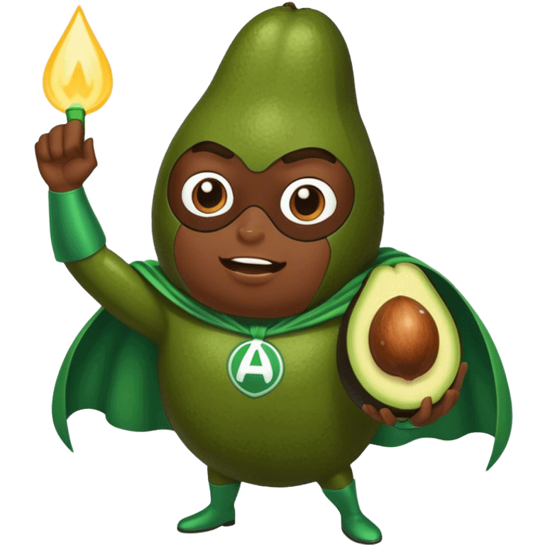 Wizard casting spells + Avocado superhero + Avocado superhero emoji