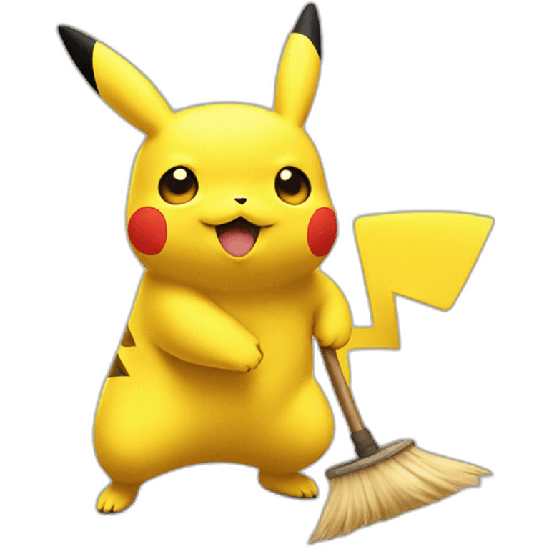 pikachu sweeping emoji