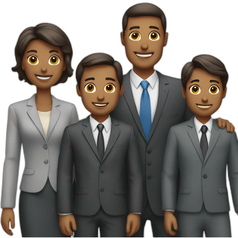 businessman with family emoji