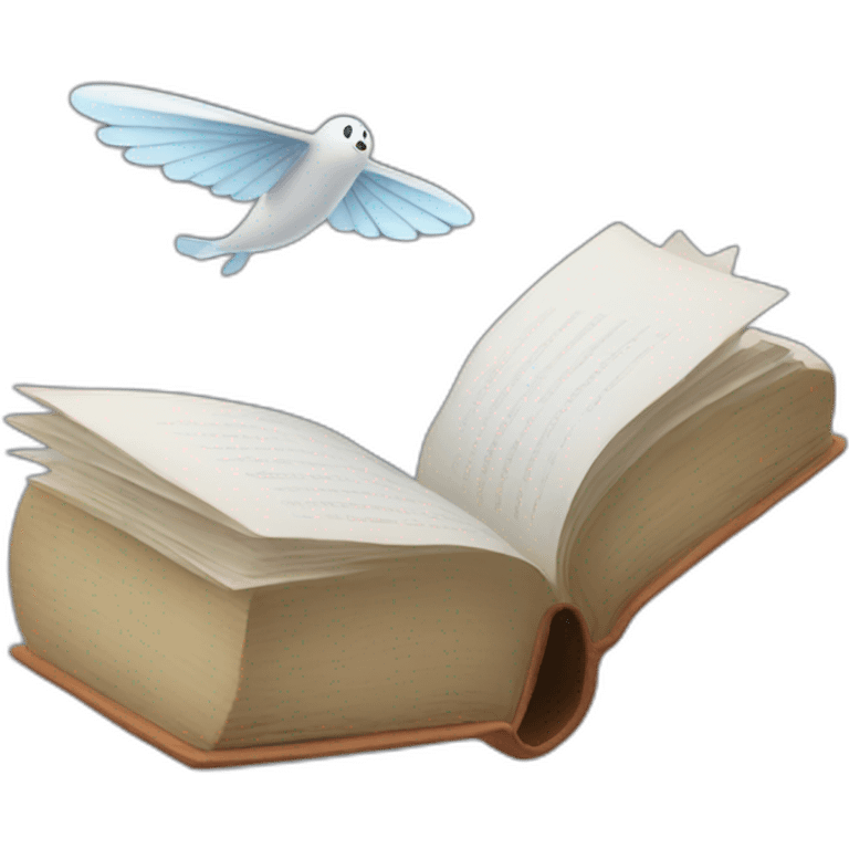 flying open book emoji