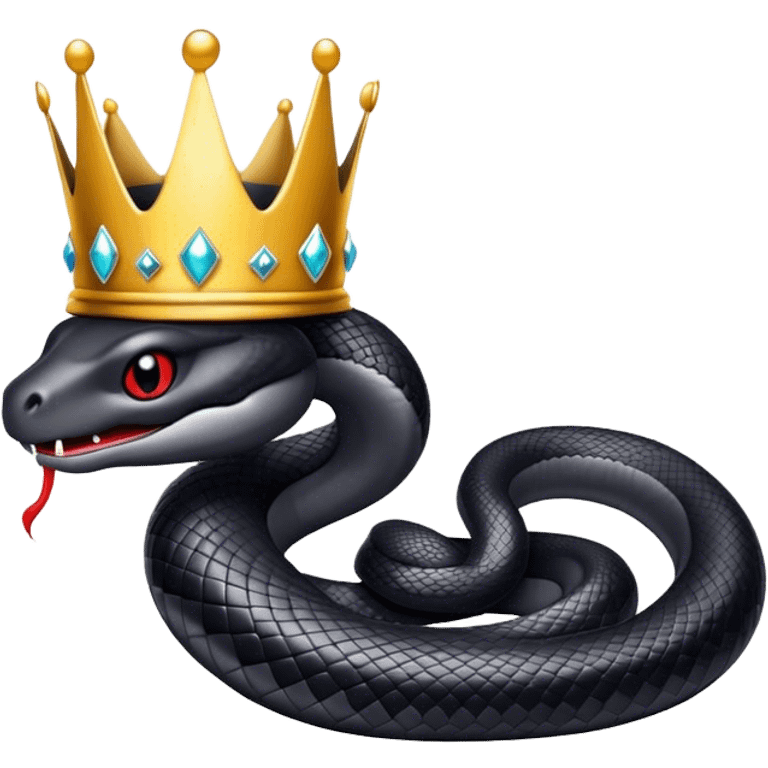 Black snake with a crown emoji