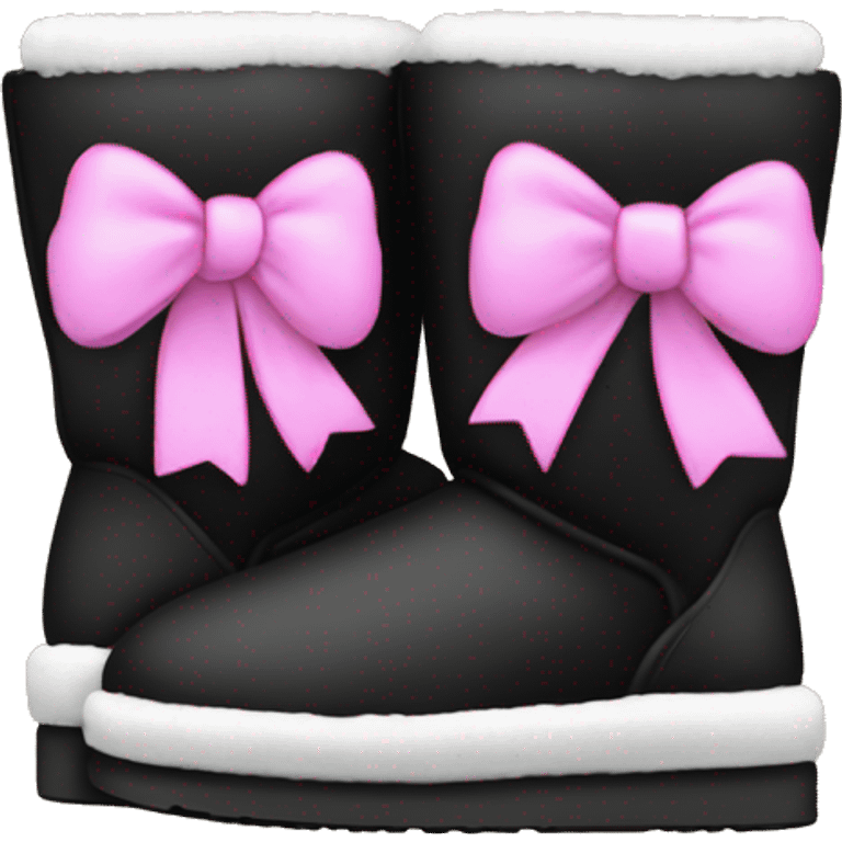 black uggs with bows emoji