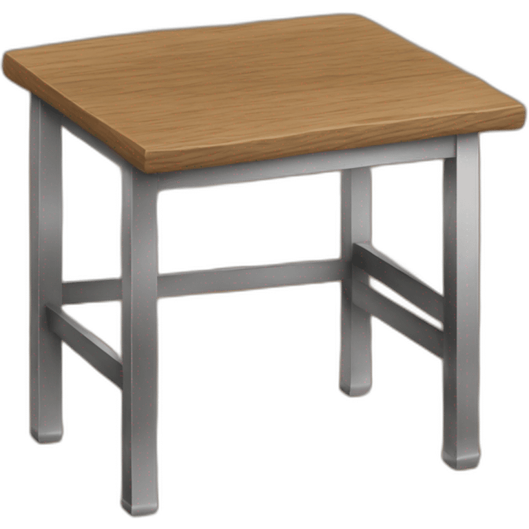 wood and metal table college emoji