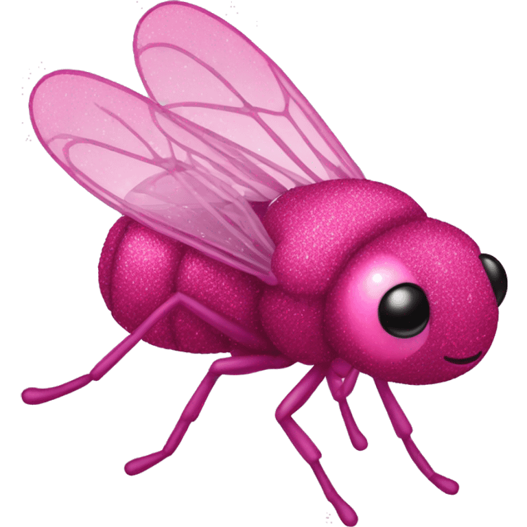 Pink glitter fly  emoji