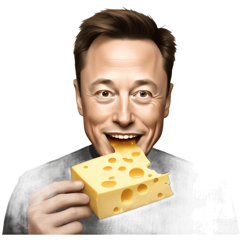 elon musk eating cheese emoji