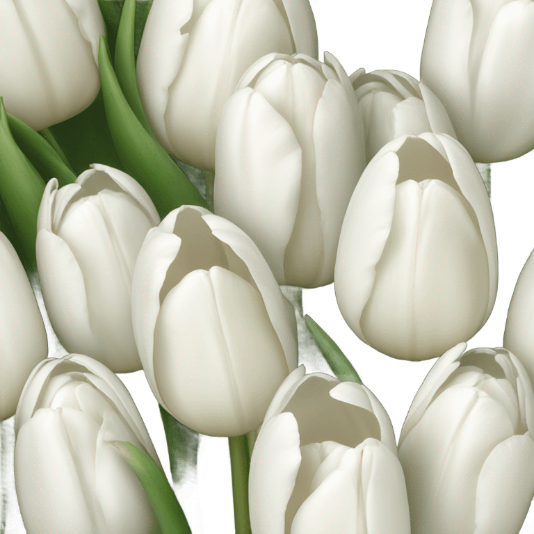 white tulip bouquet  emoji