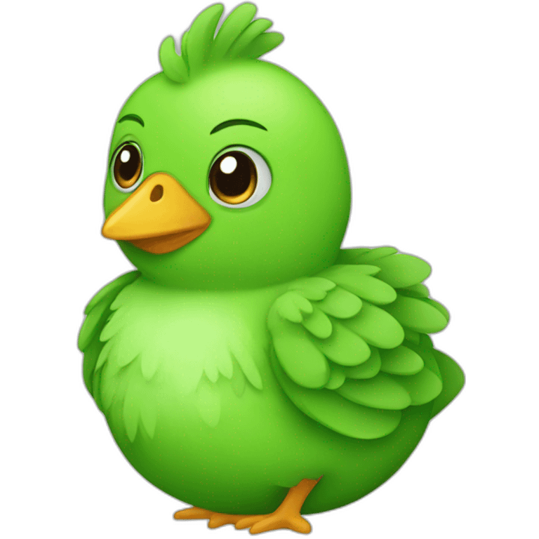 Green chick emoji