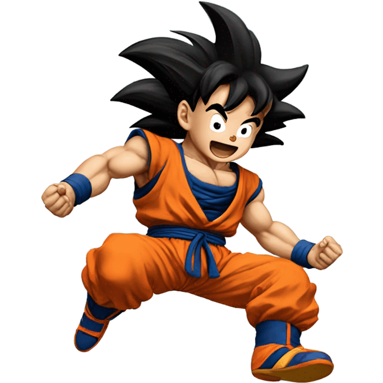 Goku flying on white cloud emoji