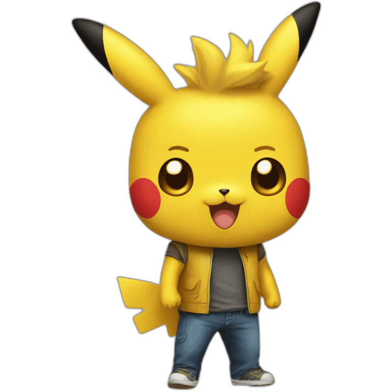 Ryan Reynolds pikachu body standing emoji