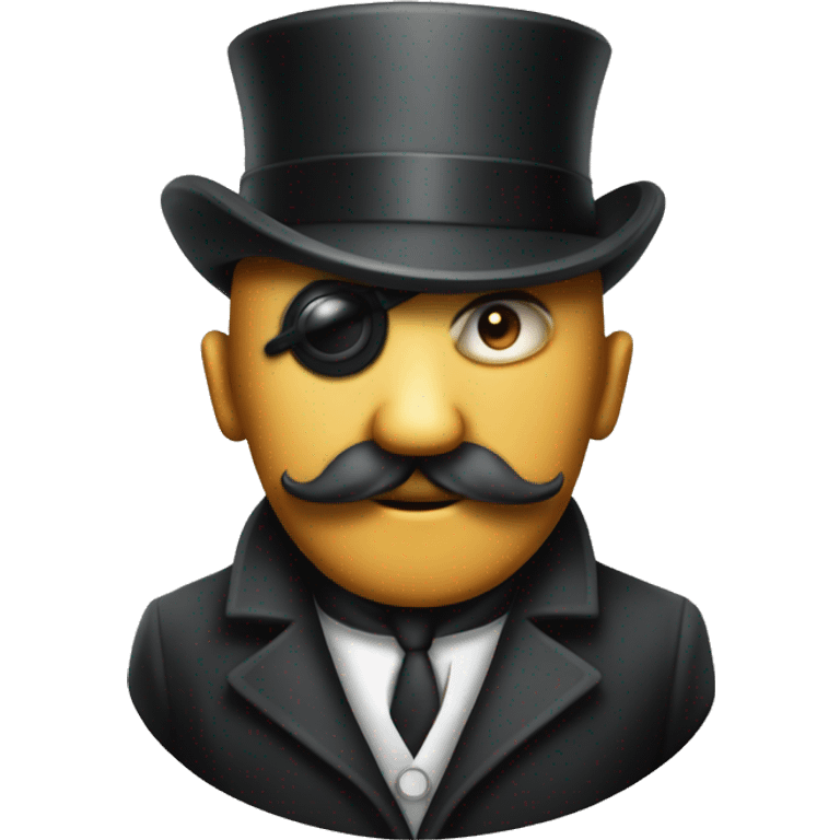 robber wearing top hat and monocle  emoji