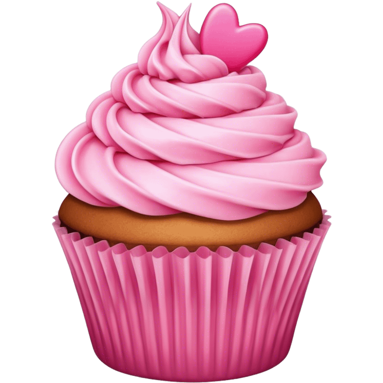 Cupcake with pink icing emoji