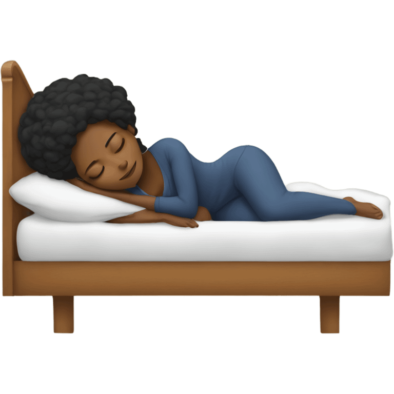 Black woman sleeping emoji