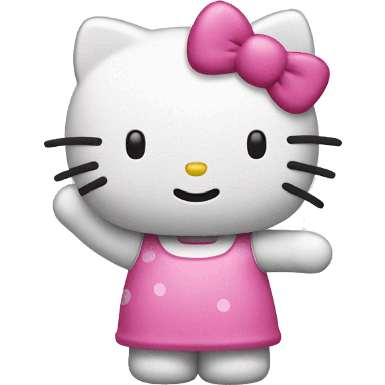 Hello kitty saying hi emoji