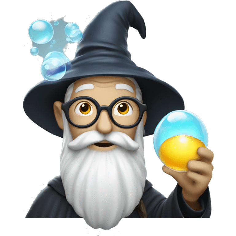 A wizard blowing bubbles  emoji