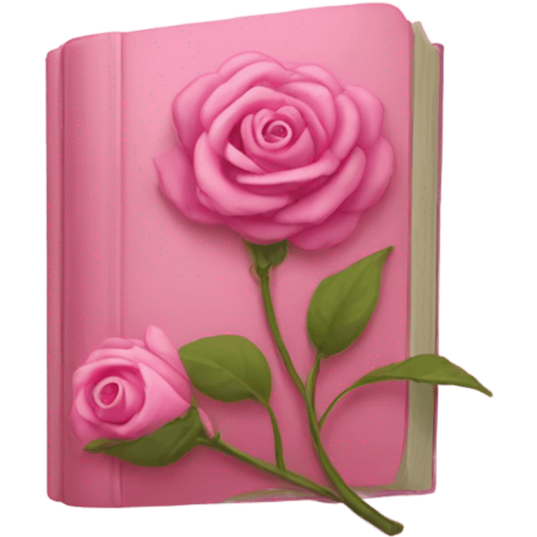 um livro cor de rosa emoji