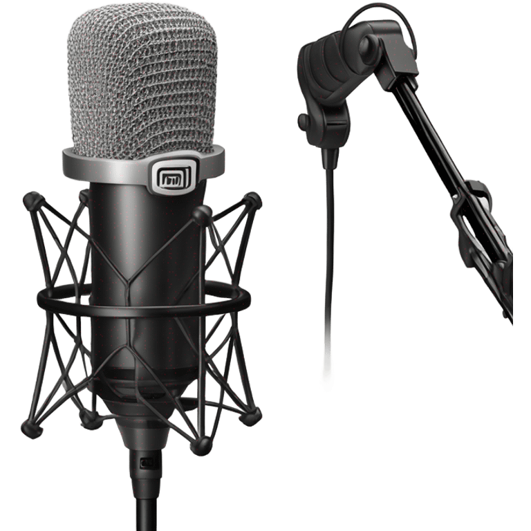 Neumann U87 AI microphone with stand & pop filter emoji