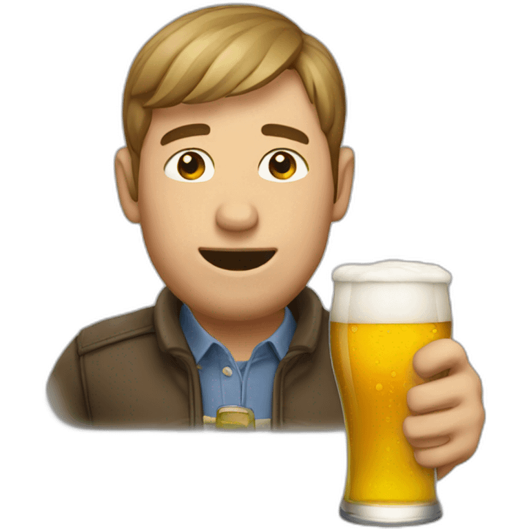 Man drinking beer emoji