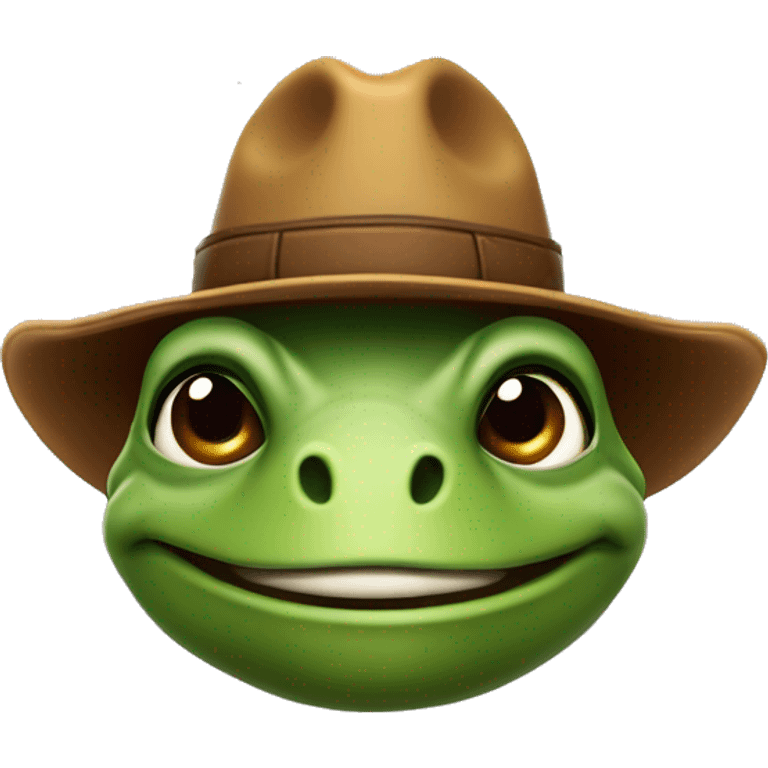 Schildpad met cowboyhoed  emoji