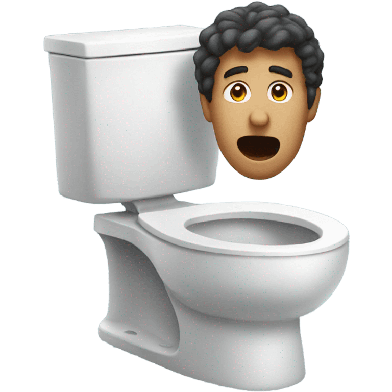 Man head  coming out of toilet  emoji