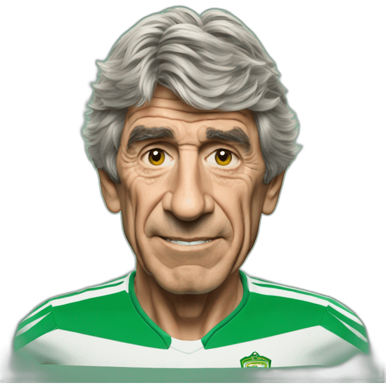 Manuel Pellegrini con camiseta de Betis emoji