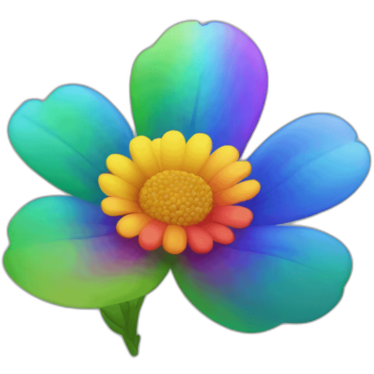 Rainbow flower emoji