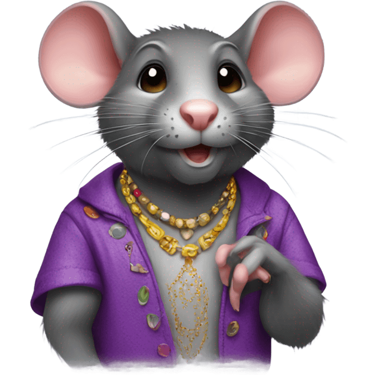 Rat with sassy nails emoji