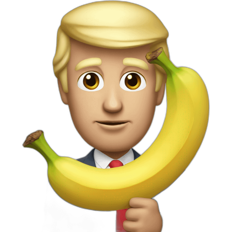 donald trump holding a banana emoji