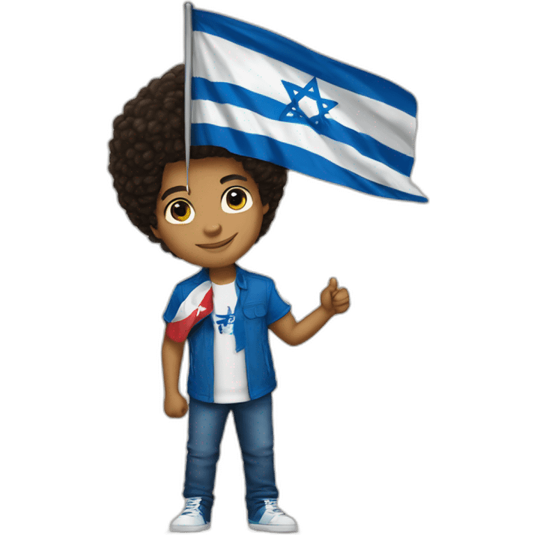 Bruno Mars holding Israel flag emoji