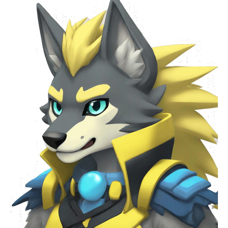 Anthro Edgy Cool Zeraora-Lombax-Werewolf-Pokémon-Fakémon Full Body Detailed High Quality emoji