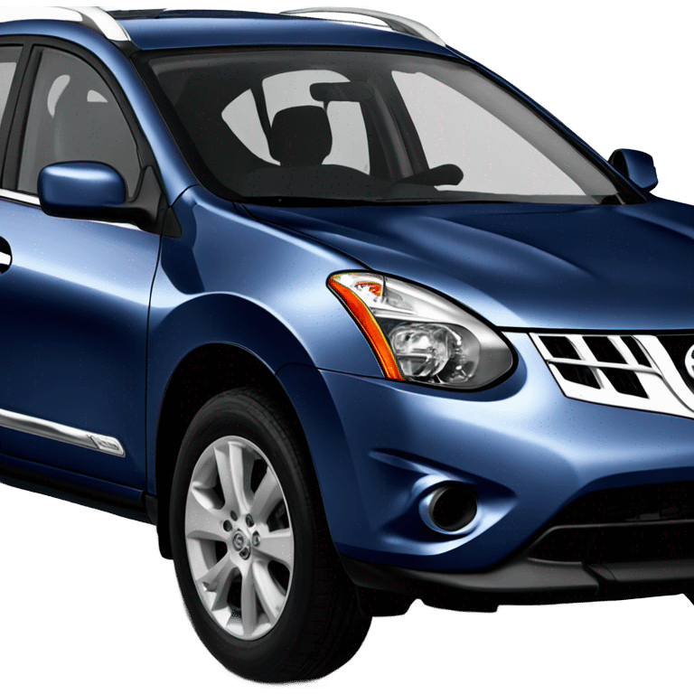 Car, dark blue 2014 Nissan Rogue Select emoji