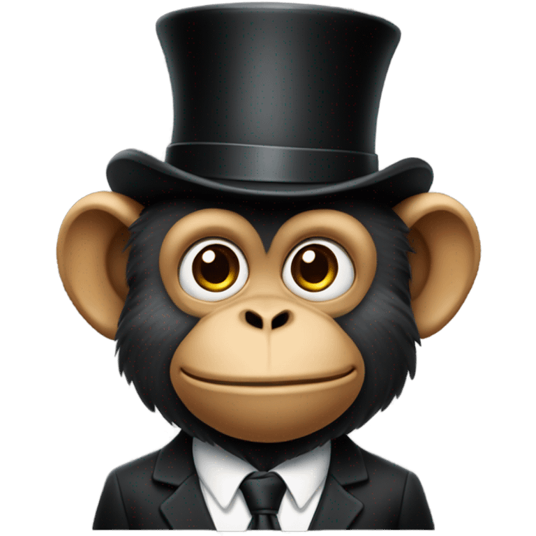 Monkey with a top hat emoji