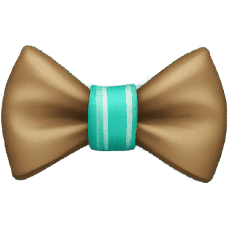 Turquoise plaid western bow emoji