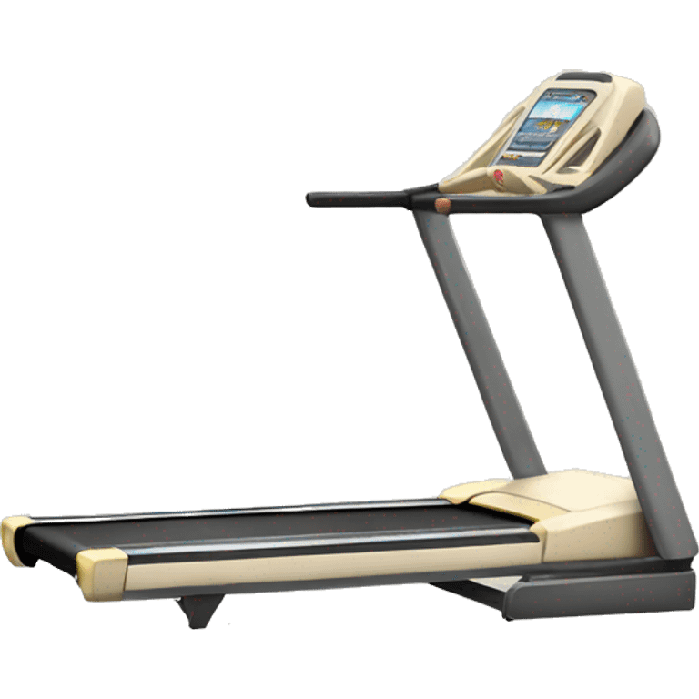 light cream coloured small treadmill realistic soft textures no shadow emoji