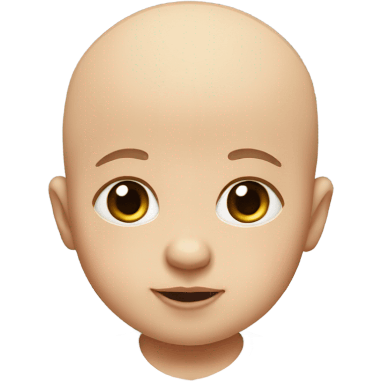 Bald baby emoji