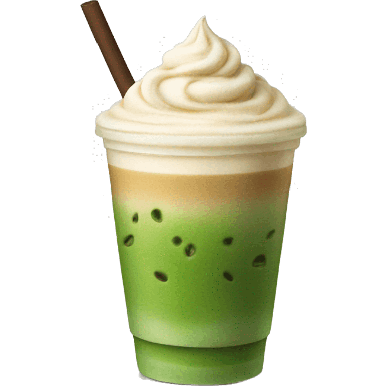 Ice latte matcha  emoji