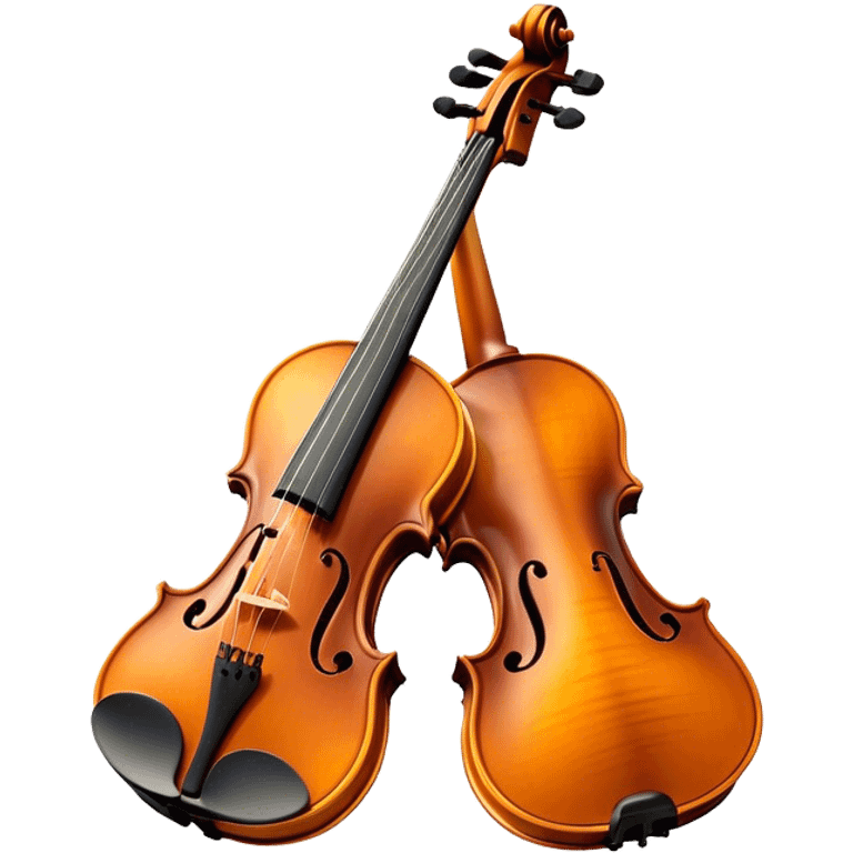 Cinematic Realistic Violin, rich polished wood with delicate curves, taut strings reflecting warm golden light, fine dust particles catching the glow, intricate f-holes adding elegance, glowing with an air of timeless beauty and musical soul. emoji