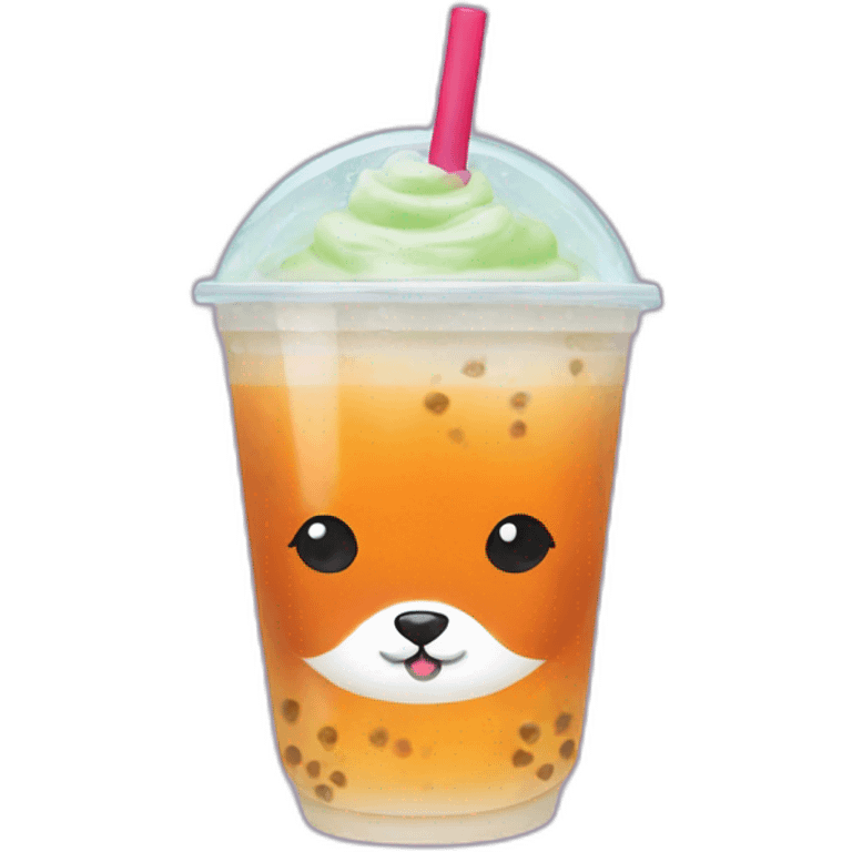 fox bubble tea emoji