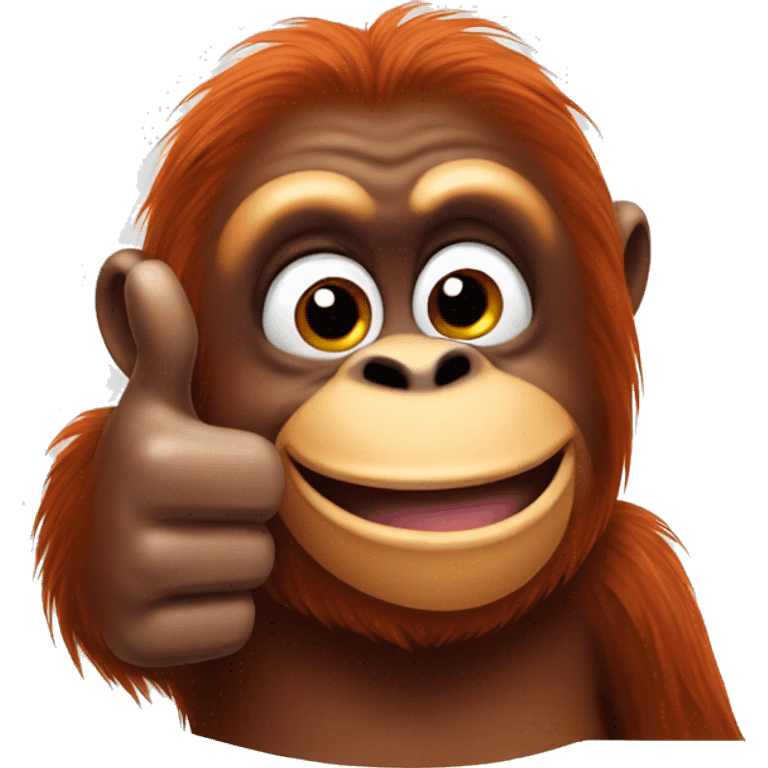 Orangutan giving thumbs up emoji