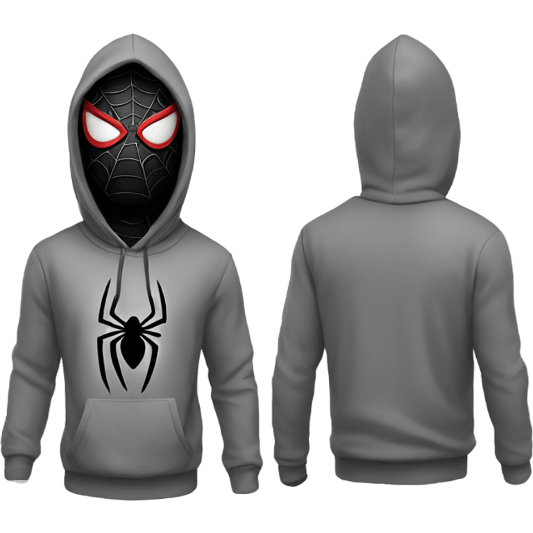 Black Spider-Man with hoodie emoji