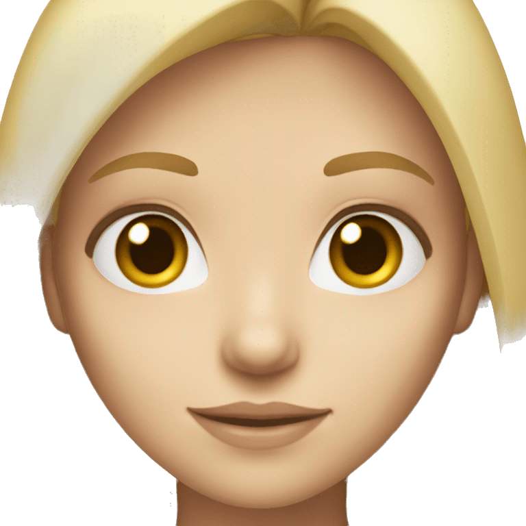 Blonde girl light brown eyes with white skin emoji