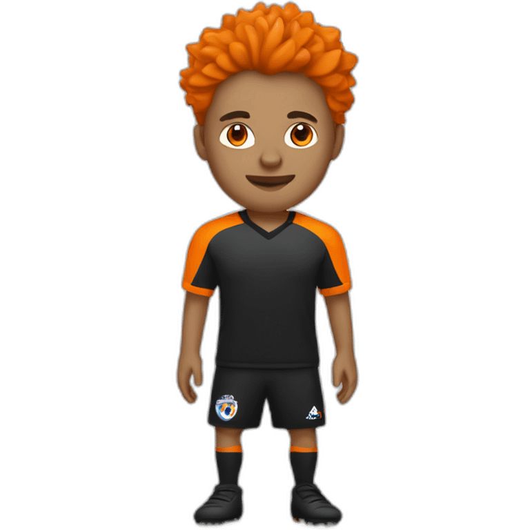 footballeur loups en orange et noir emoji