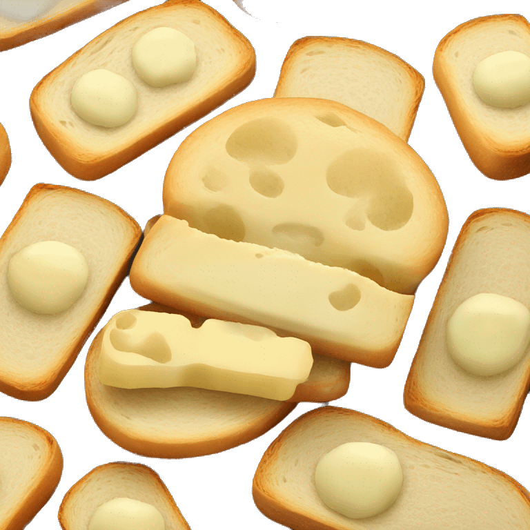 Bread with garlic butter  emoji