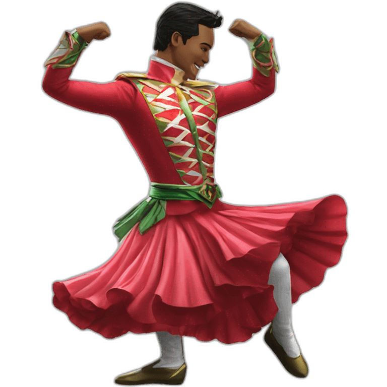 Hyperrealist Power rangers dancing flamenco emoji