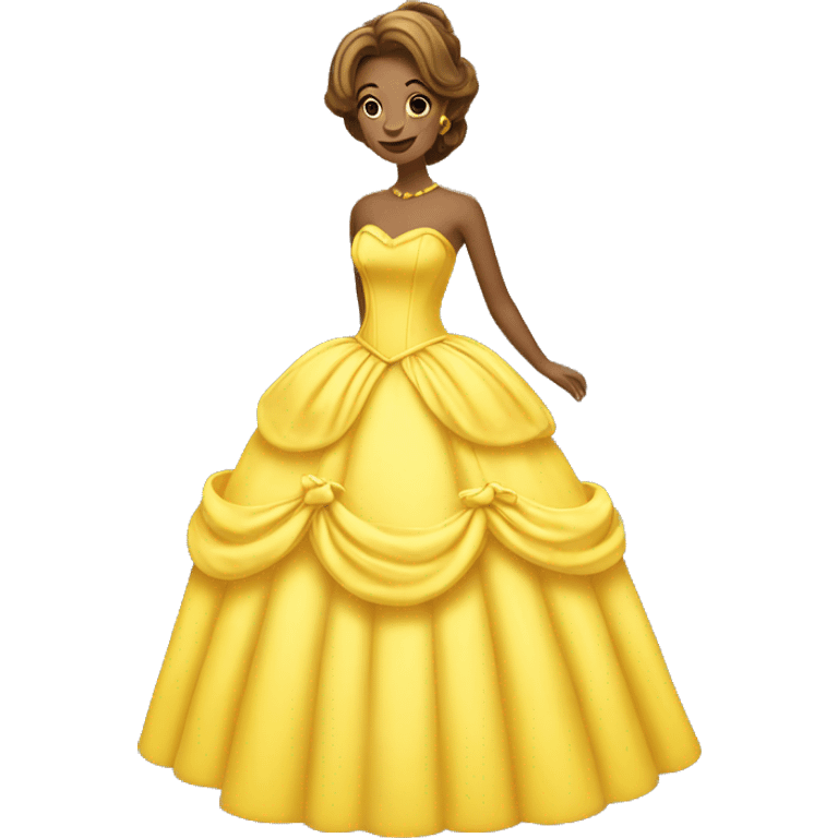 Yellow belle ballgown emoji