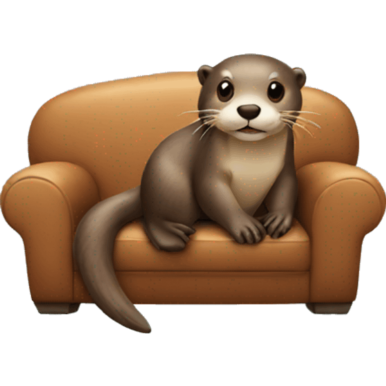 otter sitting on a sofa emoji