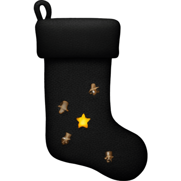 black Christmas stocking emoji